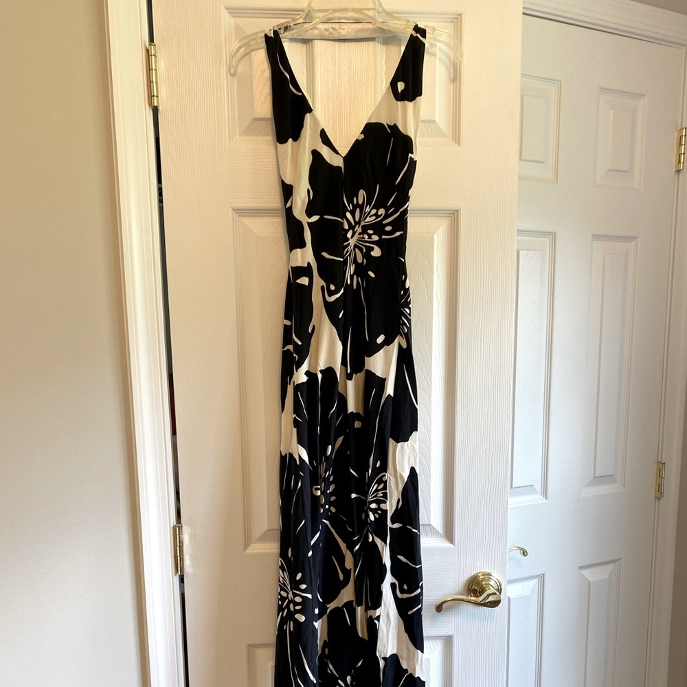 Black and white flower dress